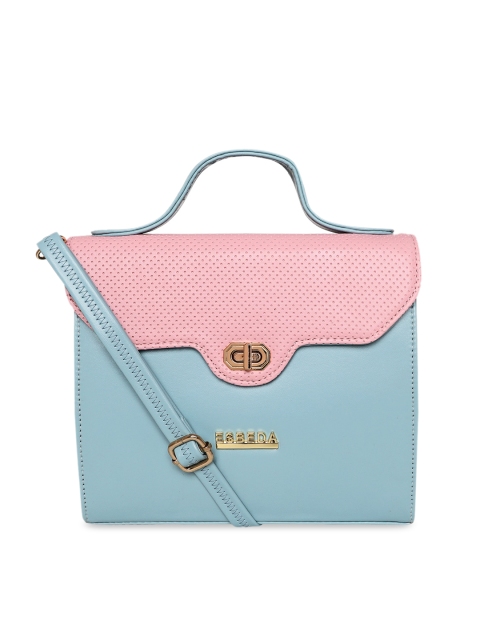 

ESBEDA Blue & Pink Colourblocked Satchel