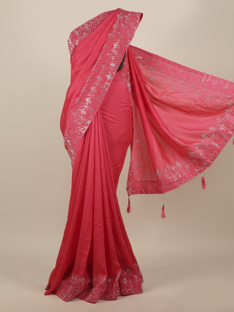 

Pothys Pink Jute Silk Saree