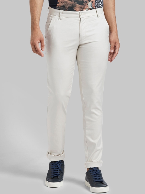 

Parx Men White Tapered Fit Regular Trousers