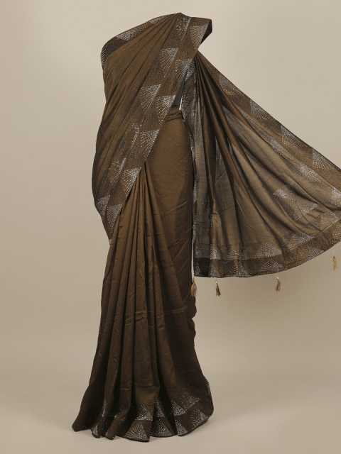 

Pothys Brown Jute Silk Saree