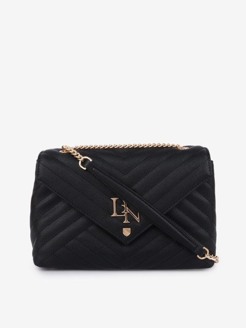

LYN Black Textured Sling Bag
