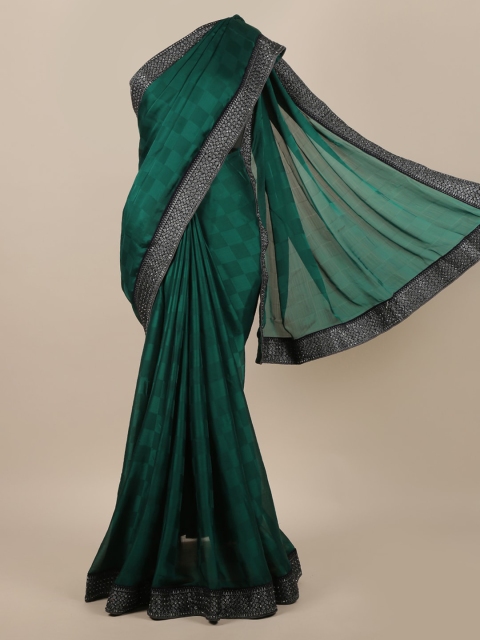 

Pothys Green Checked Saree