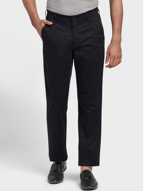 

ColorPlus Men Black Tapered Fit Regular Trousers