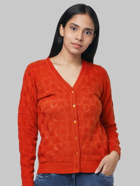 

Park Avenue Woman Women Orange Solid Sweaters