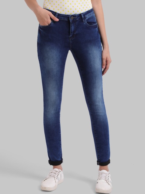 

Parx Women Navy Blue Skinny Fit Light Fade Jeans