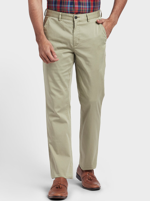 

ColorPlus Men Khaki Tapered Fit Regular Trousers