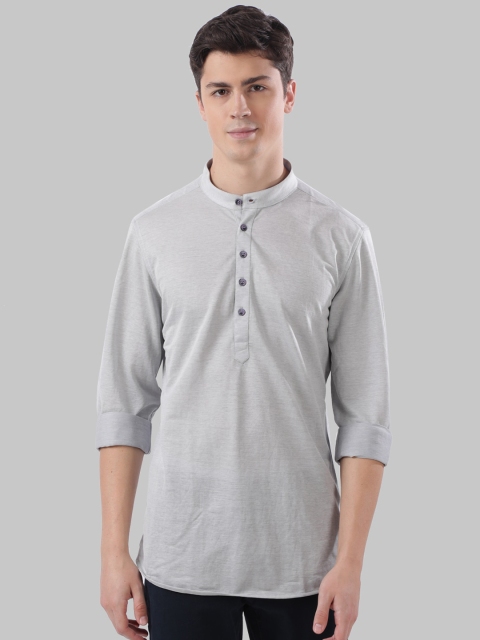 

Ethnix by Raymond Men Grey Mandarin Collar Kurta