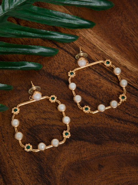 

INDYA Gold-Toned Contemporary Hoop Earrings