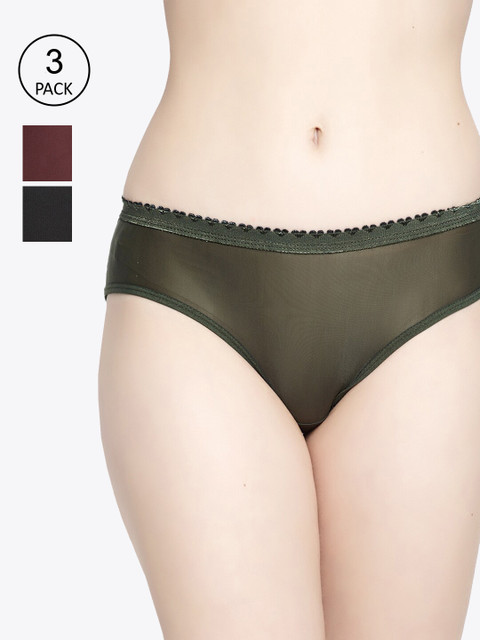 

GRACIT Women Pack of 3 Assorted Seamless Briefs PW28-01-14-33-S