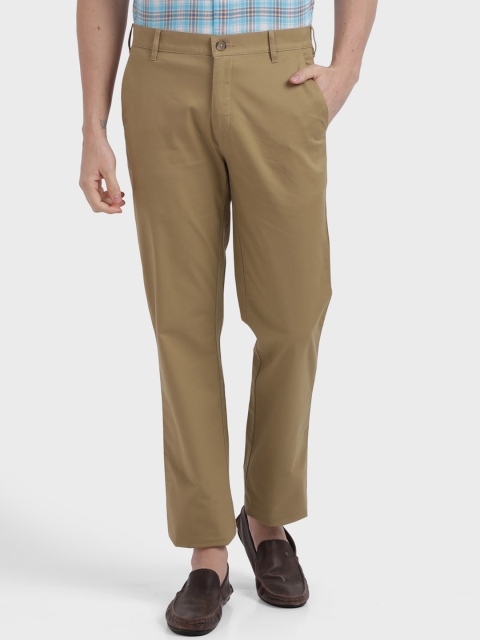

ColorPlus Men Khaki Tapered Fit Regular Trousers
