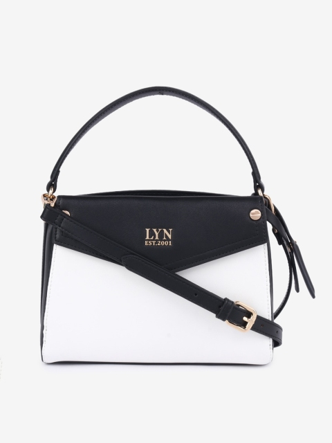 

LYN Black Colourblocked Hobo Bag