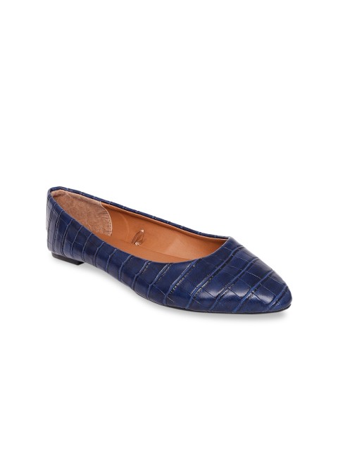 

Forever Glam by Pantaloons Women Navy Blue Textured Ballerinas