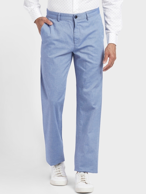 

ColorPlus Men Blue Tapered Fit Regular Trousers