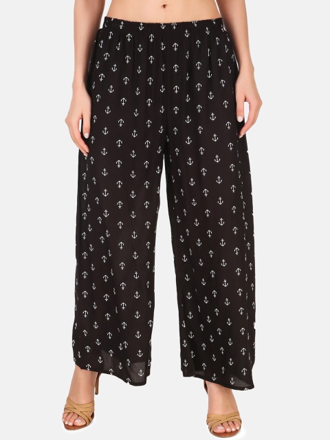 

Aawari Women Black Printed Palazzos