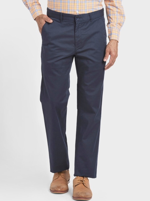 

ColorPlus Men Navy Blue Tapered Fit Regular Trousers