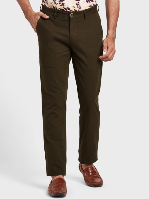 

ColorPlus Men Olive Regular Trousers