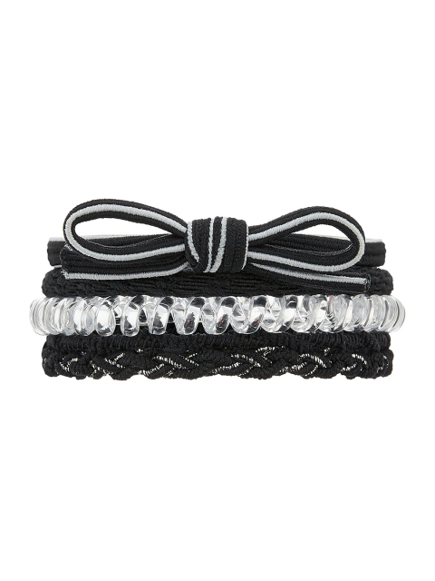 

Accessorize Set of 5 Women Black & White Ponytail Holders