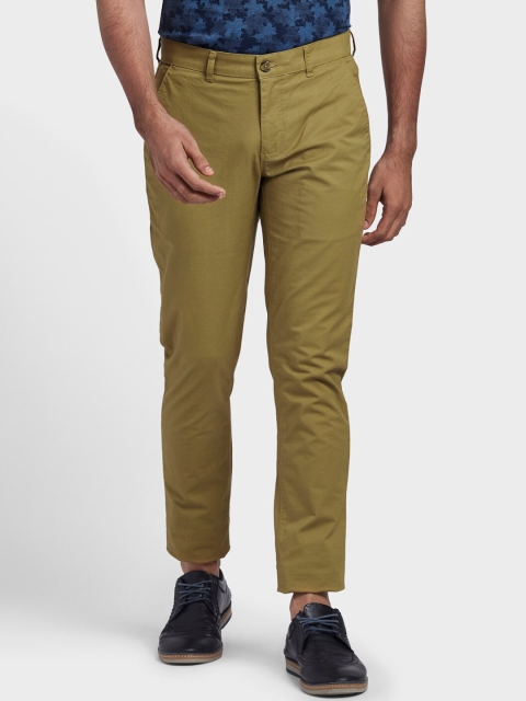 

ColorPlus Men Khaki Printed Regular Cotton Trousers