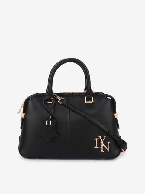 

LYN Black Solid Handheld Bag