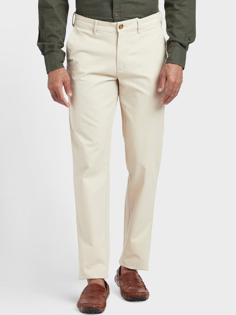 

ColorPlus Men Cream Regular Trousers