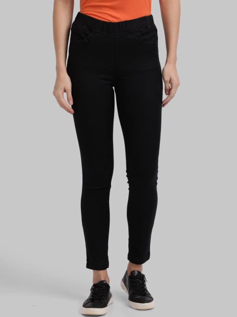 

Parx Women Black Regular Fit Solid Denim Crop Jeggings