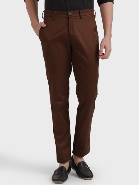 

ColorPlus Men Brown Regular Trousers