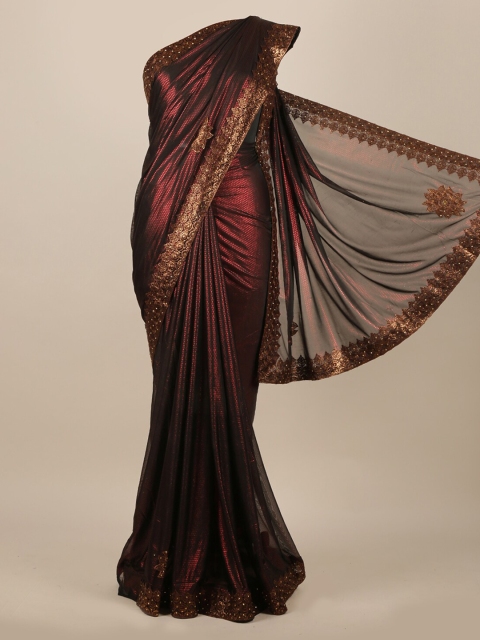 

Pothys Maroon Woven Design Jute Silk Saree