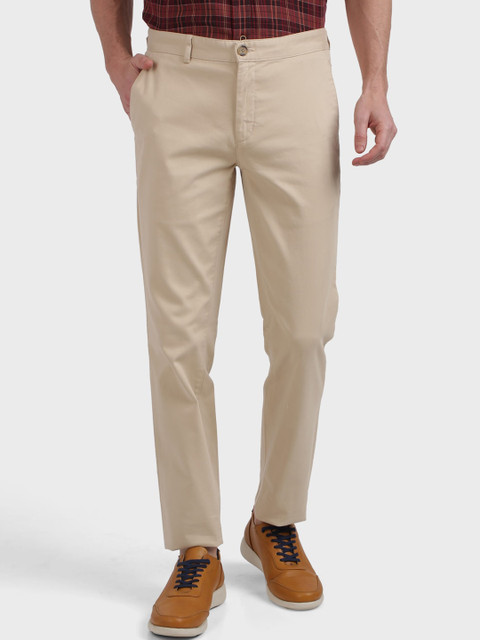 

ColorPlus Men Beige Regular Trousers