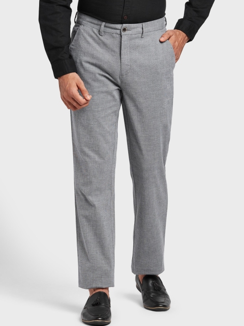

ColorPlus Men Grey Tapered Fit Regular Trousers
