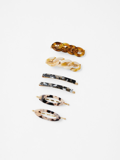 

Accessorize Women Set of 6 Brown & Black Bobby Pins
