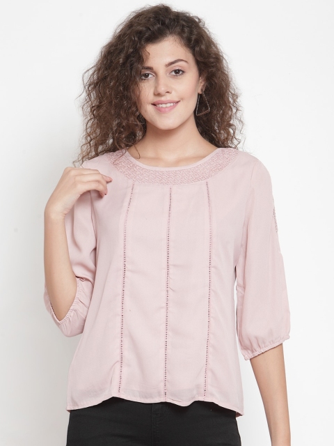 

Global Republic Pink Lace Insert Detail Regular Top