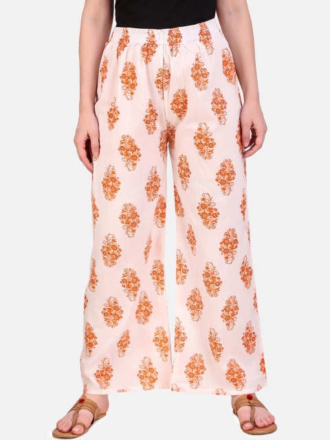 

Aawari Women White Ethnic Motifs Printed Palazzos