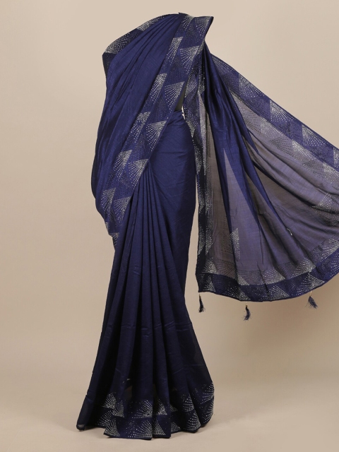 

Pothys Blue Jute Silk Saree