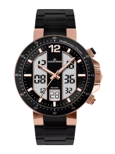 

Jacques Lemans Men Black Analogue Watch 1-1726D