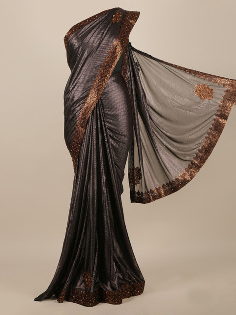 

Pothys Brown Woven Design Jute Silk Saree
