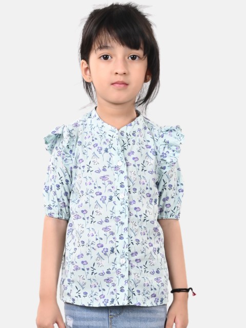 

ESME Blue Floral Shirt Style Top