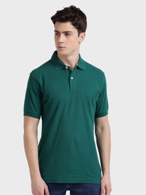 

ColorPlus Men Green Polo Collar T-shirt