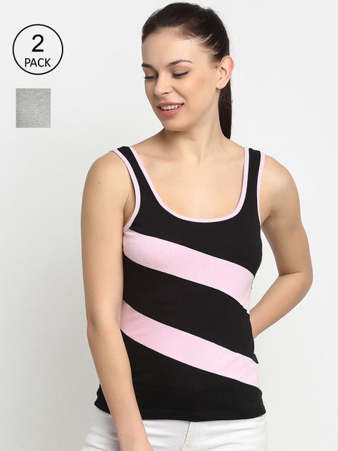 

Friskers Multicoloured Colourblocked Tank Top, Multi