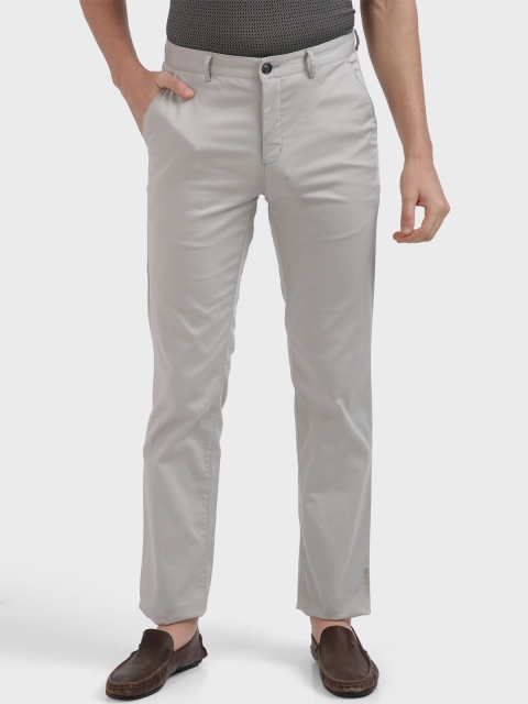 

ColorPlus Men Grey Tapered Fit Regular Trousers