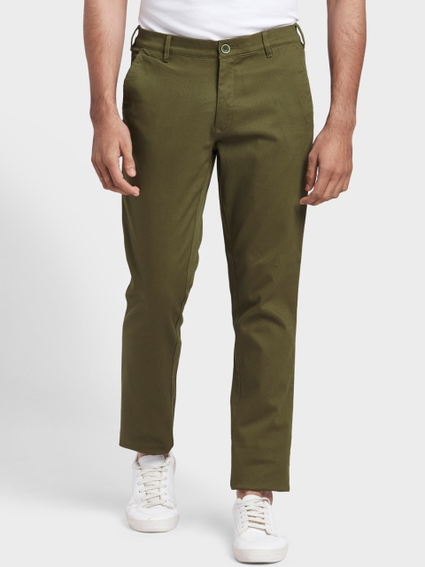 

ColorPlus Men Green Regular Trousers