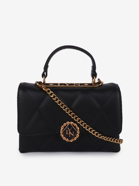 

LYN Black Quilted Satchel