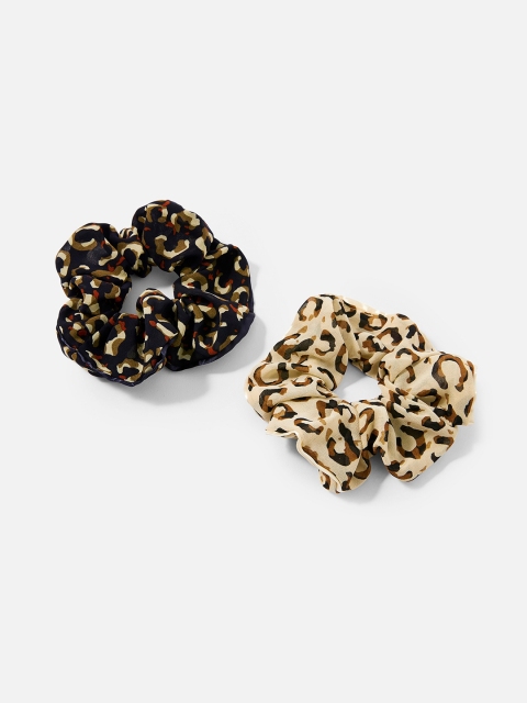 

Accessorize Women Navy Blue & Brown Set of 2 Ponytail Holders