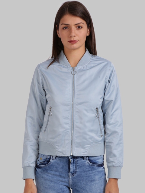 

Parx Women Blue Crop Padded Jacket