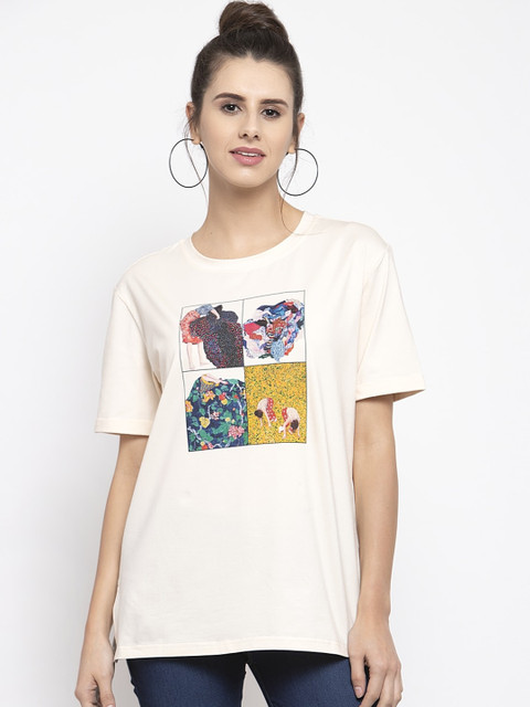

Global Republic White Printed Regular Top