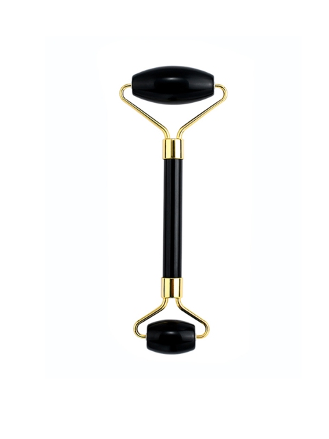 

AkashKrishna Black Obsidian Jade Roller For Facial Massage