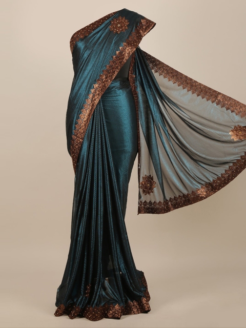 

Pothys Blue Jute Silk Saree