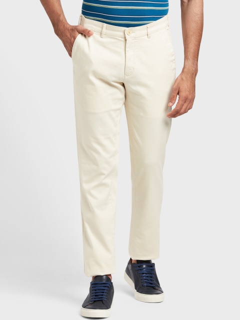

ColorPlus Men Cream-Coloured Regular Trousers