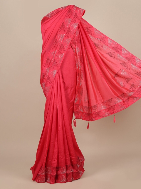 Pothys Pink Jute Silk Saree