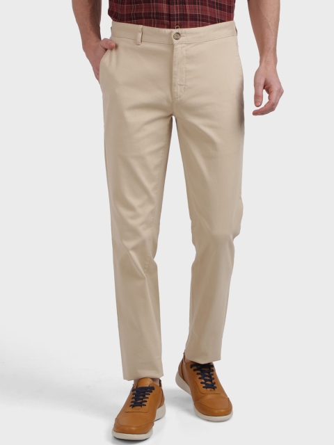 

ColorPlus Men Beige Regular Trousers