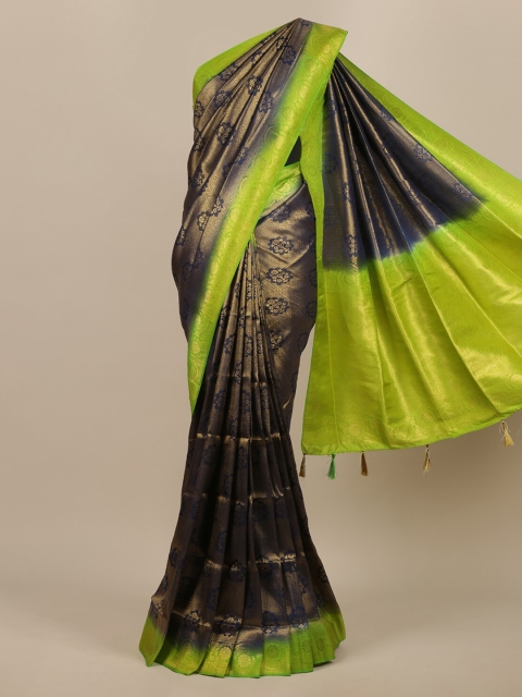 

Pothys Navy Blue Ethnic Motifs Zari Jute Silk Saree